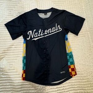 Nationals Baseball Jersey with Colorful Side Panels